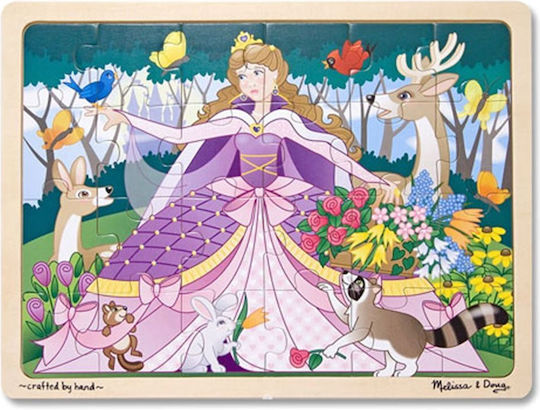 Дървено Детски Пъзел Woodland Fairy Princess Wooden 24бр Melissa & Doug
