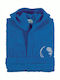 Borea Logo Hooded Bathrobe Blue 420gr/m²