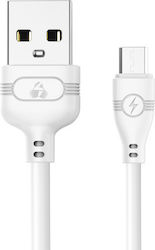 Powertech Eco Regulat USB 2.0 spre micro USB Cablu Alb 1m (PTR-0055) 1buc