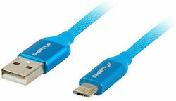 Lanberg Premium CA-USBM-20CU-0010-BL Regular USB 2.0 σε micro USB 1m Μπλε