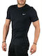 Nike Swoosh Herren Sport T-Shirt Kurzarm Schwarz