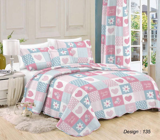Dimcol 135 Tagesdecken Übergröße Rosa 220x240cm 3Stücke