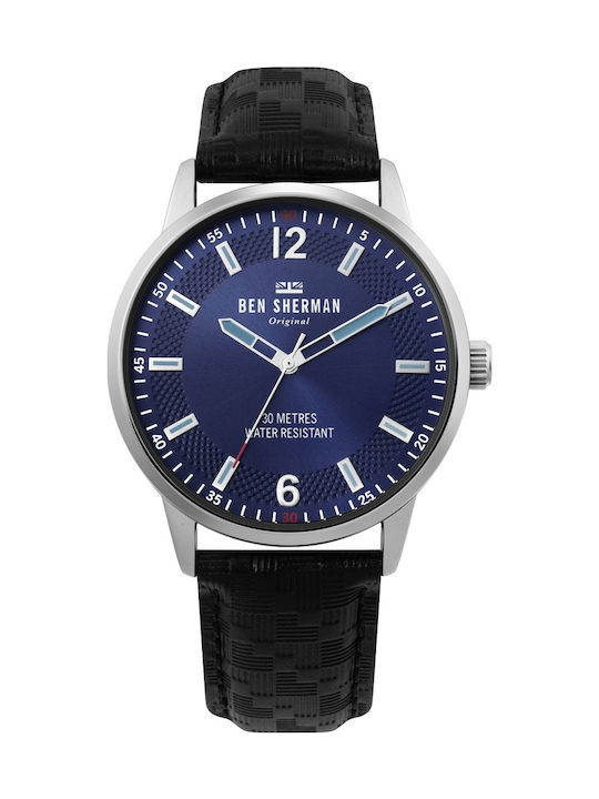 Ben Sherman Daltrey Social Watch Battery with Black Leather Strap