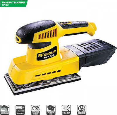 F.F. Group OS 240 Plus Electric Pulse Sander 240W with Speed Control and with Suction System 41525