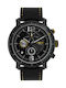 Jvd Watches Loser Watch Chronograph Battery with Black Leather Strap