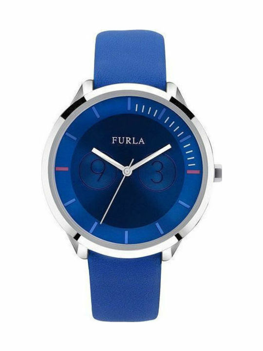 Furla Ceas de Damă cu Albastru Curea din Piele