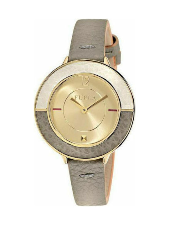 Furla Watch with Beige Leather Strap R4251109515