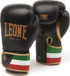 Leone Italy '47 Leather Boxing Competition Gloves Black