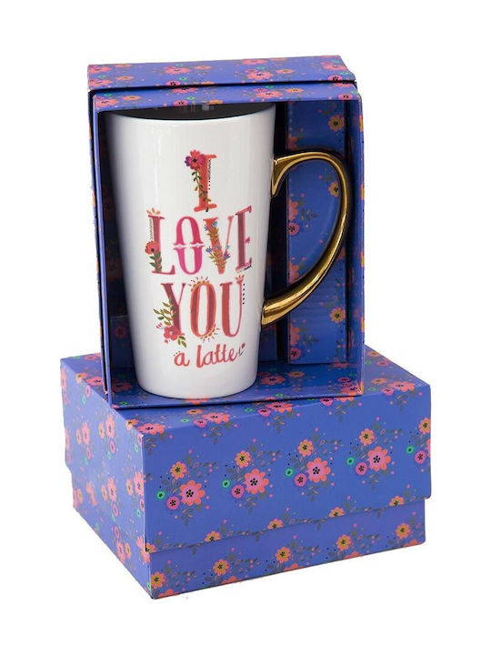 Natural Life I Love You A Latte Cană Ceramică Albă 52811 1buc