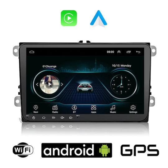 Автомобилна Аудио Система (Блутут/USB/WiFi/GPS/Apple-Carplay/Android-Auto) с Тъчскрийн 9"