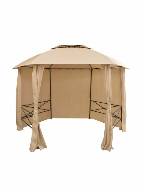 vidaXL Garden Freestanding Pavilion Beige 3.6x2.6cm