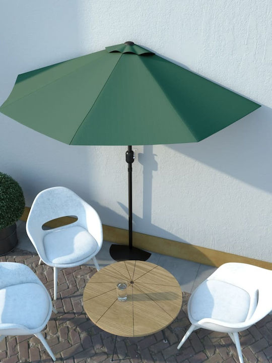 Circular Aluminum Garden Parasol Green Diameter...