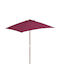 Square Wooden Burgundy Garden Umbrella 1.5x2xHeight 2.35m