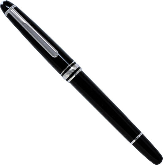 MontBlanc Meisterstuck Pen Rollerball Black with Black Ink Platinum Classique