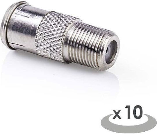 Nedis Konverter F-Stecker männlich zu F-Stecker weiblich Silber 10Stück CSGP41956ME