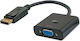 Savio Μετατροπέας DisplayPort male σε VGA female 1τμχ CL-90