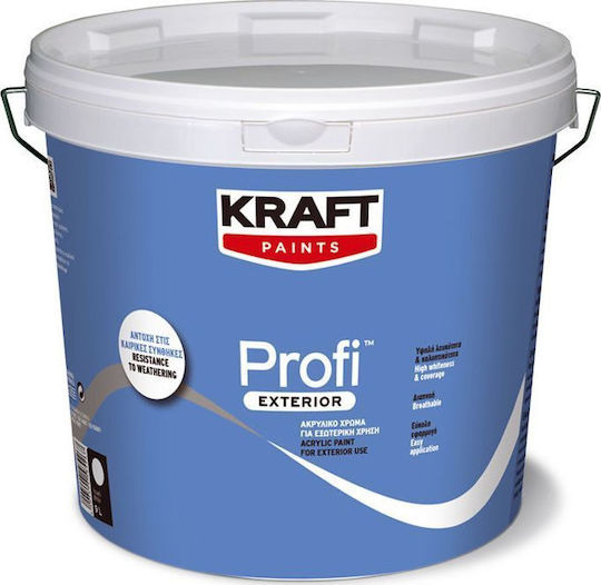 Kraft Profi Exterior Plastic Acrilyc Paint for Exterior Use White 3lt