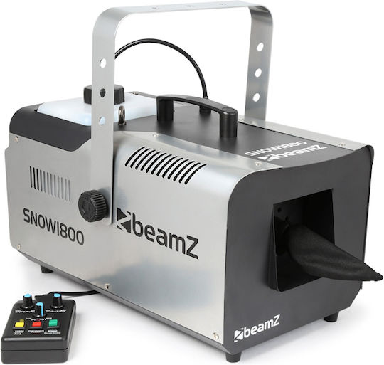 BeamZPro SNOW1800 Schneemaschine 1800W mit Verkabelt Fernbedienung und Möglichkeit zur Verbindung mit einer Lichtkonsole