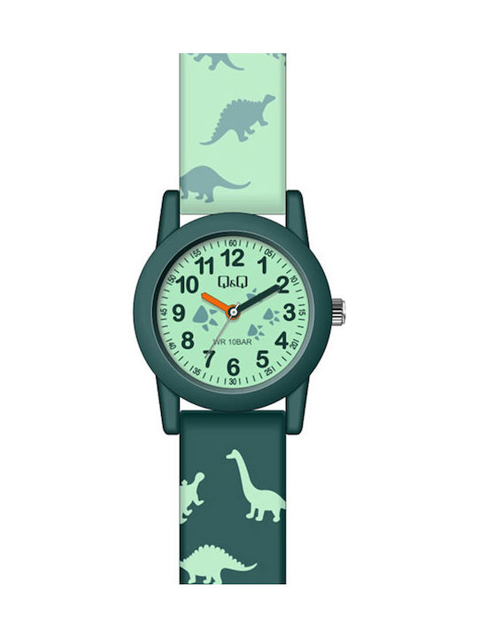 Q&Q Kids Analog Watch with Rubber/Plastic Strap Green