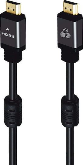 Powertech HDMI 2.0 Premium High Speed 4K 60Hz HDR Cable HDMI male - HDMI male 10m Μαύρο