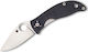 Spyderco Alcyone Pocket Knife Black with Blade made of Stainless Steel in Sheath