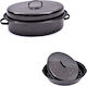 Fylliana JM-C04 Dutch Oven Oval of Stainless Steel with Grill 45x35cm