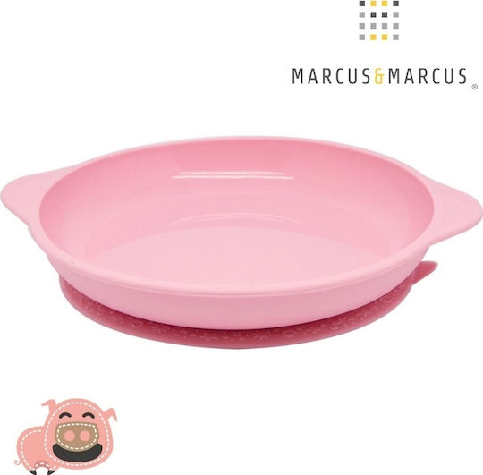 Marcus & Marcus Πιάτο Σιλικόνης με Αντιολισθητική Βάση Γουρουνάκι