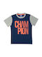 Champion Kids T-shirt Navy Blue Crewneck T-Shirt