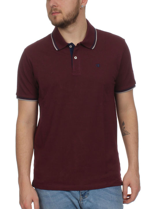 Champion Bluza pentru bărbați cu mâneci scurte Polo Burgundia