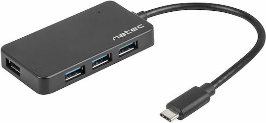 Natec Silkworm Hub 4 Anschlüsse USB 3.0 mit Anschluss an einen Computer USB-C