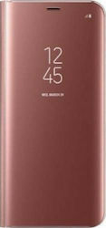 Hurtel Clear View Book Πλαστικό Ροζ Χρυσό (Gala...