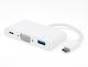 Vivanco Convertor USB-C masculin în USB-A / VGA feminin Alb 1buc 34294