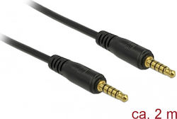 DeLock 3,5mm Klinkenkabel TRRRS 3,5mm Stecker-3,5mm Stecker 2m