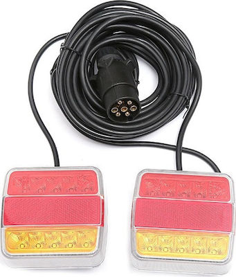 LED Car Towing & Trailer Light Set with Magnet 12V 2pcs