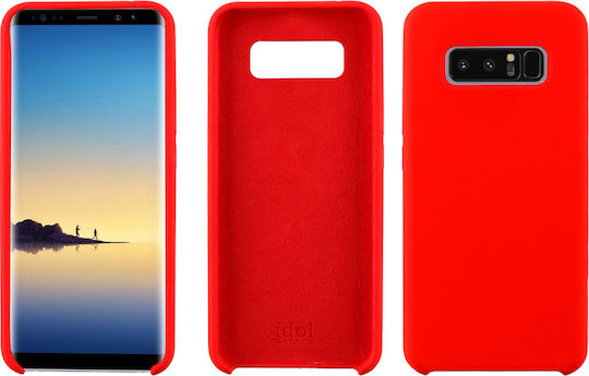 Idol 1991 Velvet TPU Umschlag Rückseite Silikon Rot (Galaxy Note 8)