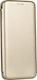 Forcell Elegance Buchen Sie Synthetisches Leder Gold (Galaxy S7)