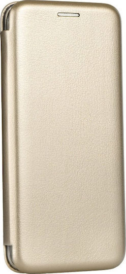 Forcell Elegance Buchen Sie Synthetisches Leder Gold (Galaxy S7)