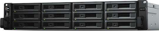 Synology RackStation RS2418+ NAS Rack with 12 slots for HDD/M.2/SSD and 4 Ethernet ports