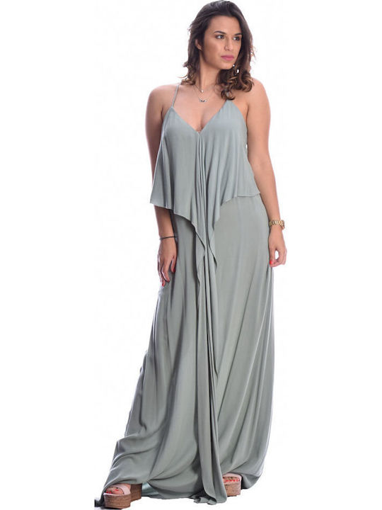 Sommer Maxi Kleid Wickel Mint
