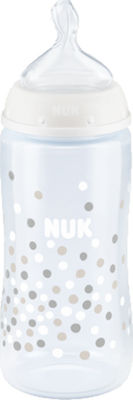 Nuk Plastic Bottle First Choice Plus Temperature Control Anti-Colic with Silicone Nipple for 6-18 months White Voules 300ml 1pcs 10.741.940