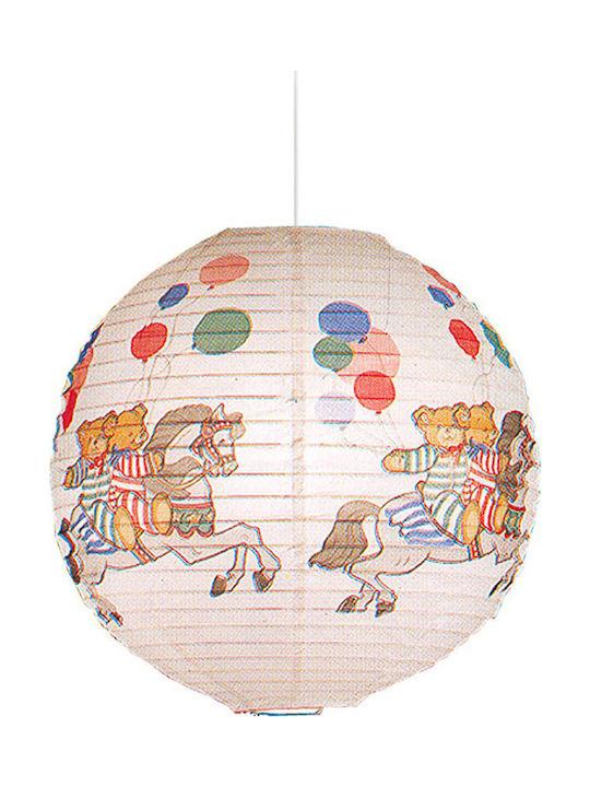 Starlight Kids Single Ceiling Light Bears Carousel Multicolour