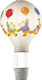 Starlight Balon cu aer cald Ursuleți cu baloane O singură lumină Lumină de tavan pentru copii Suspendata din hârtie 35x66cm