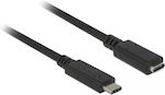DeLock Regular USB 3.1 Cable USB-C male - USB-C female Μαύρο 1.5m (85534)