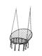 Cotton Fabric Hanging Swing Grey L82xW82xH123cm