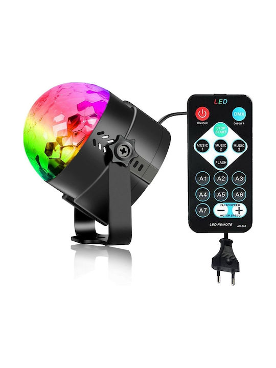 YB-689 Διακοσμητικό Φωτιστικό με Φωτισμό RGB Party Light LED σε Μαύρο Χρώμα