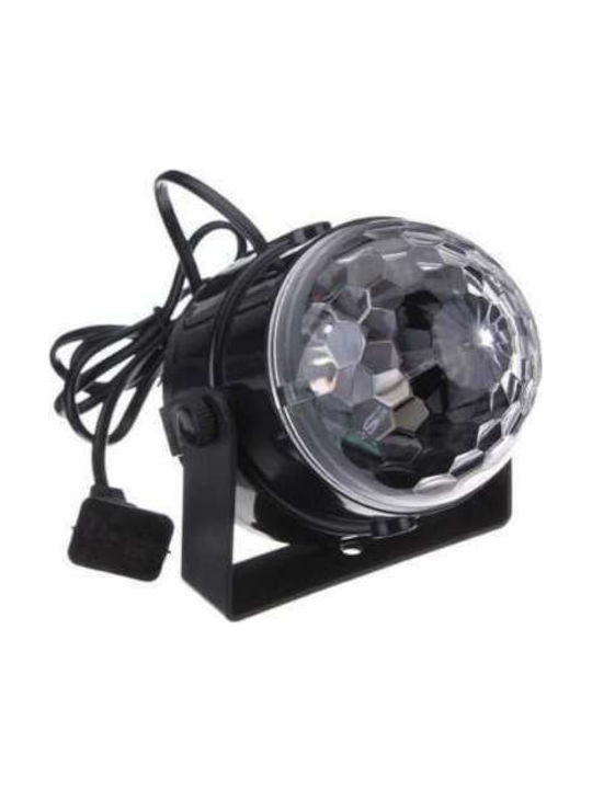 5WLPL Crystal Ball Decorative Lamp with RGB Lighting Party Light LED Black