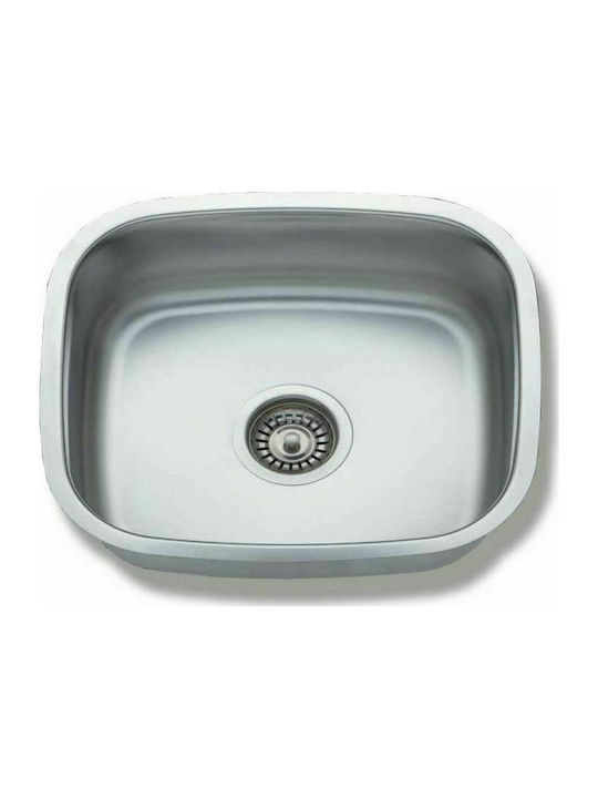 Gloria Mina Finox 304 18-1845 Undermount Sink Inox Satin W44.9xD39.5cm Silver