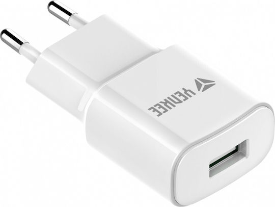 Yenkee Φορτιστής Χωρίς Καλώδιο με Θύρα USB-A Λευκός (YAC 2013WH)