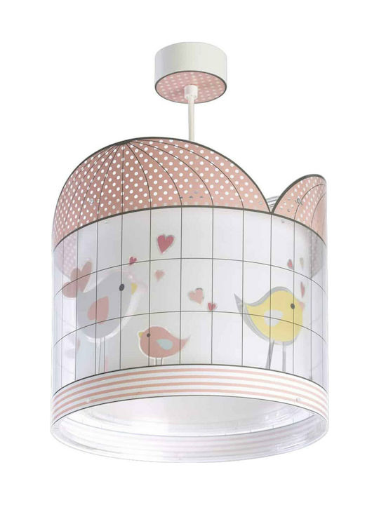 Ango Kids Plastic Single Ceiling Light E27 Little Birds Multicolour 60W