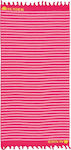 Beauty Home 2064 Fuchsia Cotton Beach Pareo with Fringes 160x90cm